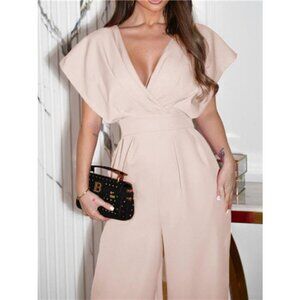 Surplice Wide Leg Jumpsuit